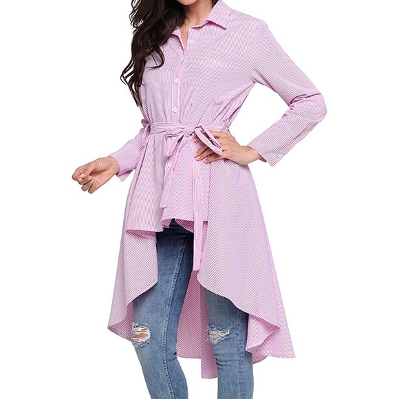 Vice Tops - NWOT Pink Shirt Midi-Dress